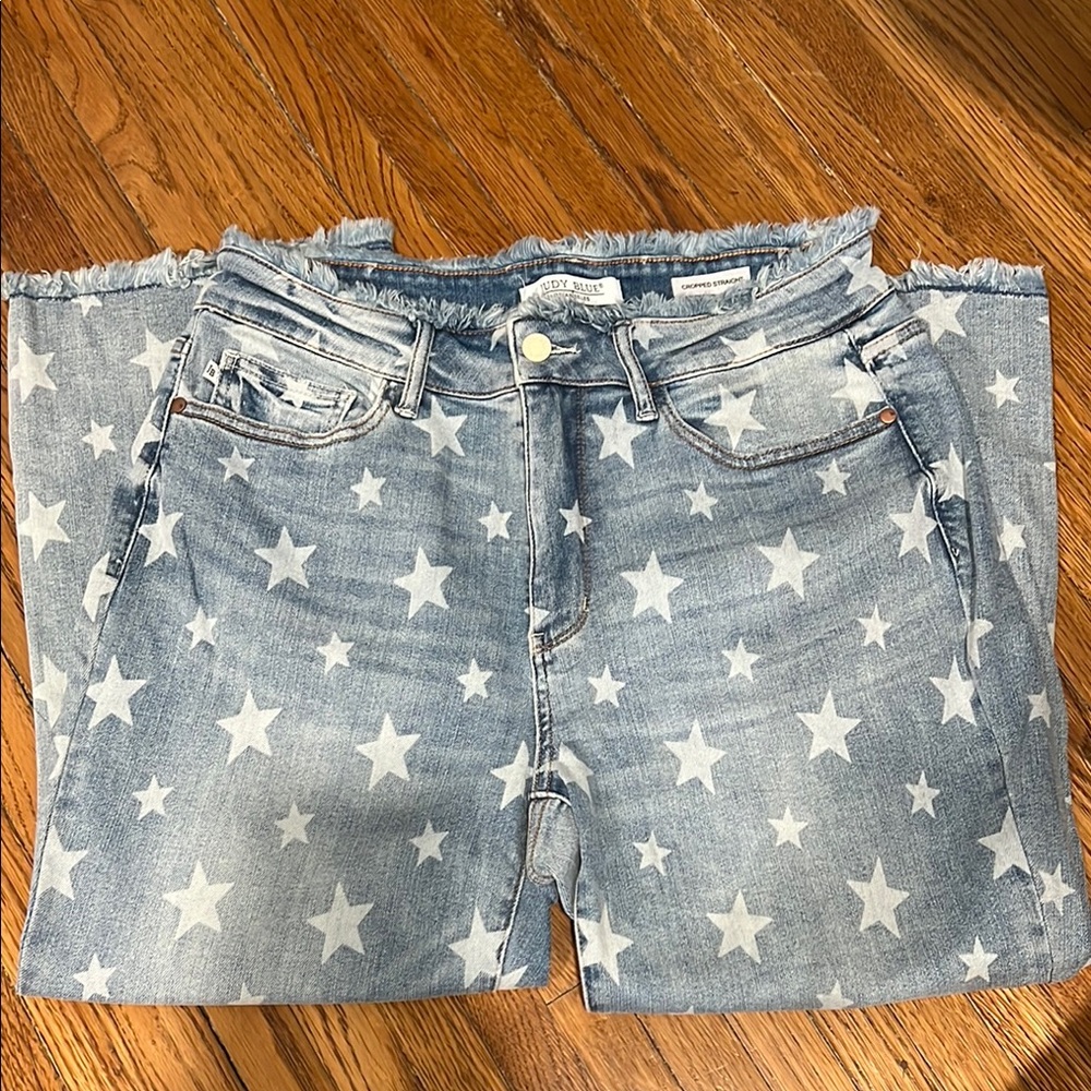 Star-Patterned Judy Blue Jeans